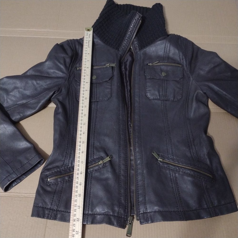 Michael Michael Kors | Brown Leather Jacket | Zip Front - Picture 15 of 15